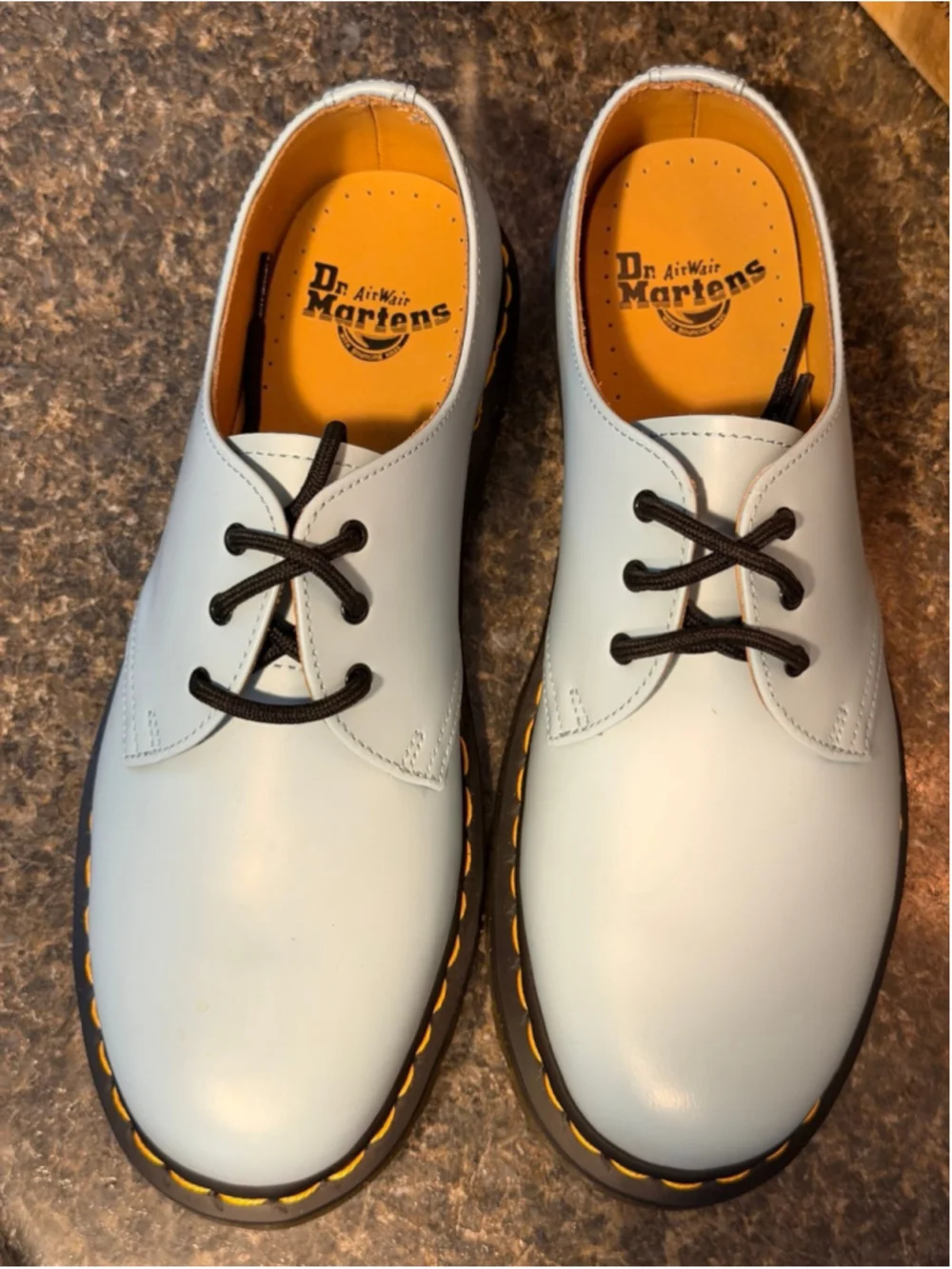 New Dr. Martens 1461 Oxford Plain Toe Derby Smooth Pastel Blue